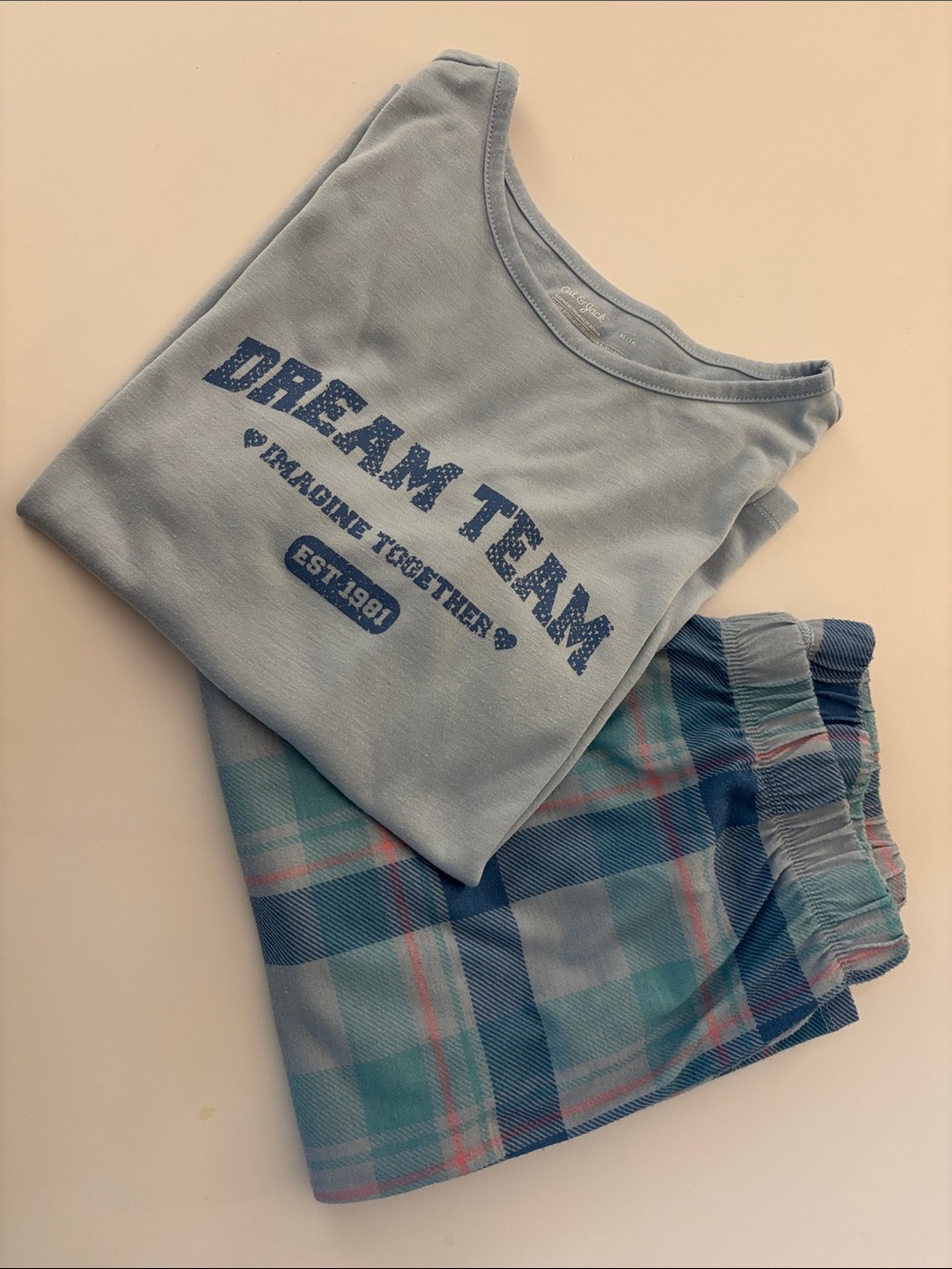 Cat & Jack Light Blue 'Dream Team' Kids Pajama Set